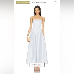 More to Come Cambria Strapless Light Blue Dress